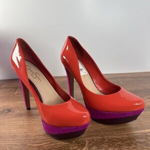 Jessica Simpson Color Blocking Platform Stilleto Heels, Style Beijo NWT 9.5‎